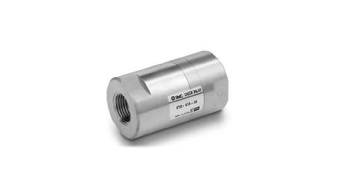 SMC Brass, Stainless Steel Check Valve 3/8in, 0.05 bar