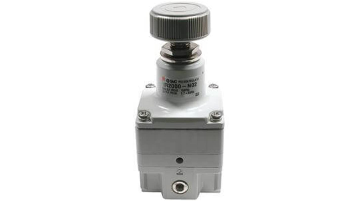 SMC G 1/8 Pneumatic Regulator - 1bar to 4bar, 10bar max. input