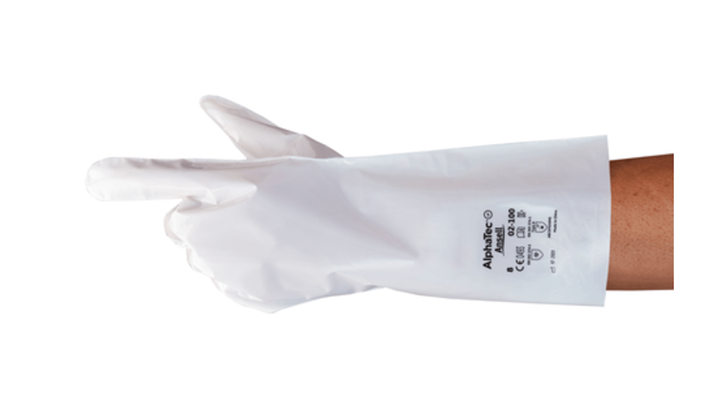 Gants de manutention Ansell AlphaTec, Taille 10, Résiste aux produits chimiques, 1 Paire, Blanc