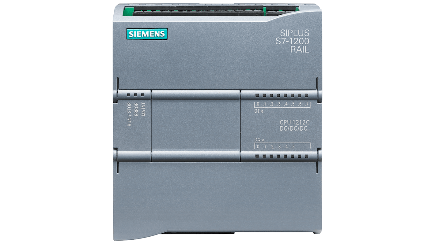 Siemens SIPLUS S7-1200 CPU 1214C Series PLC CPU for Use with SIPLUS S7-1200, Transistor Output, 10-Input, Analog Input