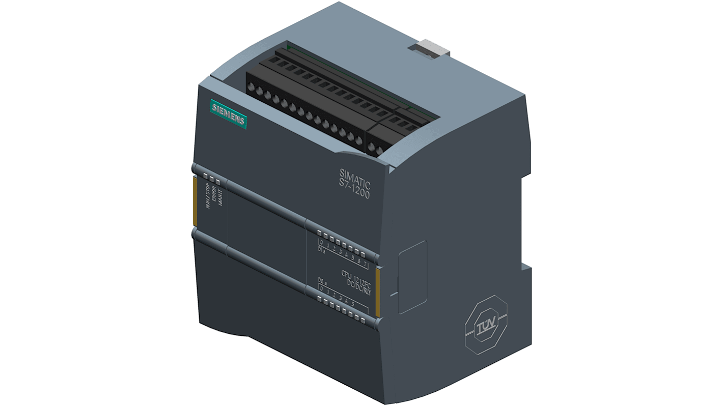 Siemens SIMATIC S7-1200 Series PLC CPU for Use with SIMATIC S7-1200, Relay Output, 10-Input, Analog Input