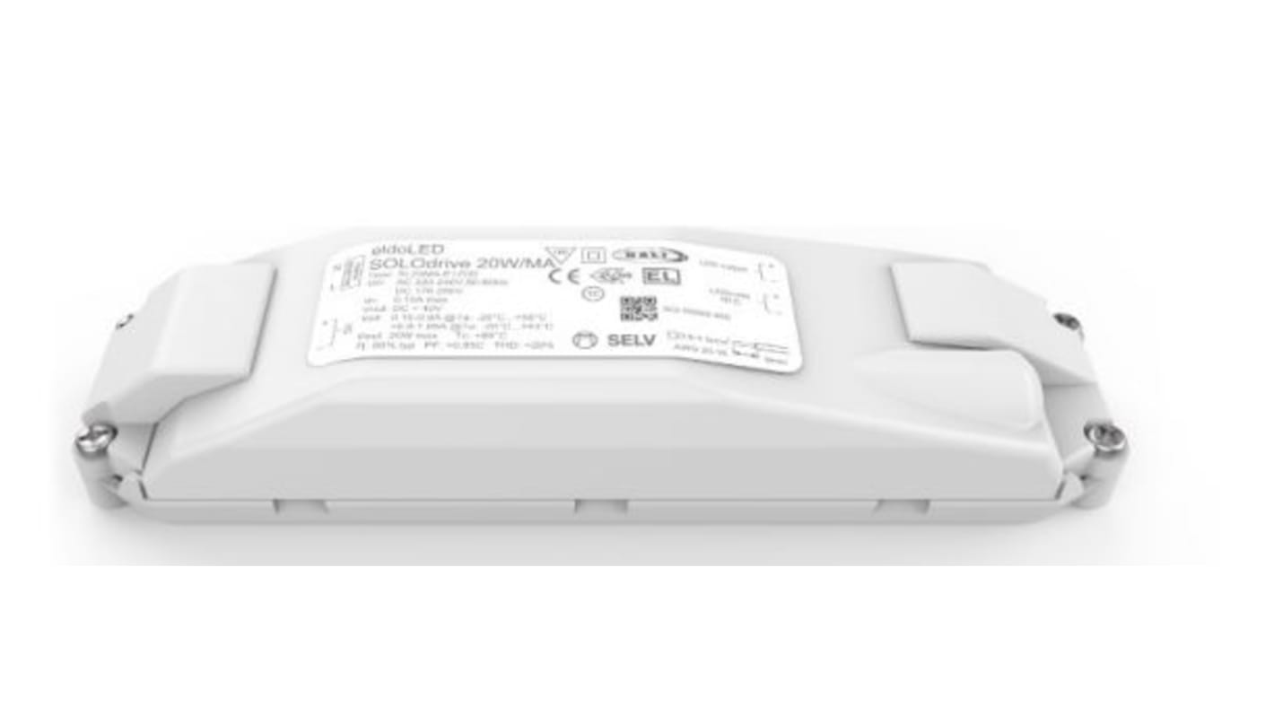 eldoLED 20W LED驱动电源, 输出2 To 40V 150 To 1050mA, 可调光, SL20MA系列