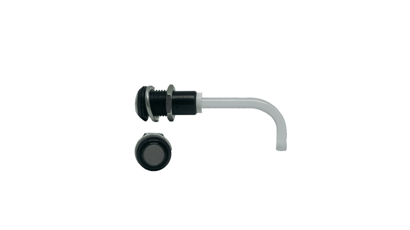 RHD-0900-3500-F9PS67PR Bivar, Panel Mount Right Angle LED Light Pipe, Smoke Round Lens