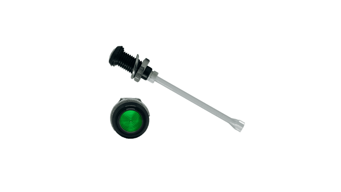 Bivar LED-Lichtleiter Einfach, , Rund-Linse Grün 29.4mm, Tafelmontage