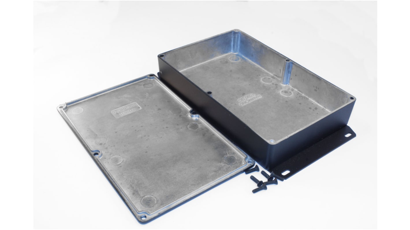 Hammond 1590 Series Die Cast Aluminium Enclosure, IP54, Flanged, 188 x 188 x 38mm