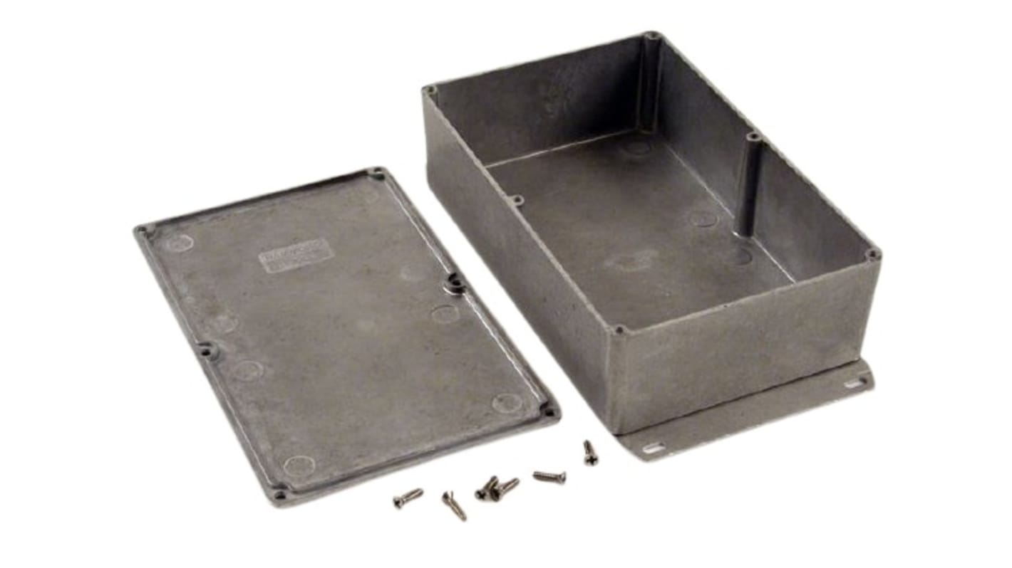 Hammond 1590 Series Die Cast Aluminium Enclosure, IP54, Flanged, 188 x 188 x 56mm