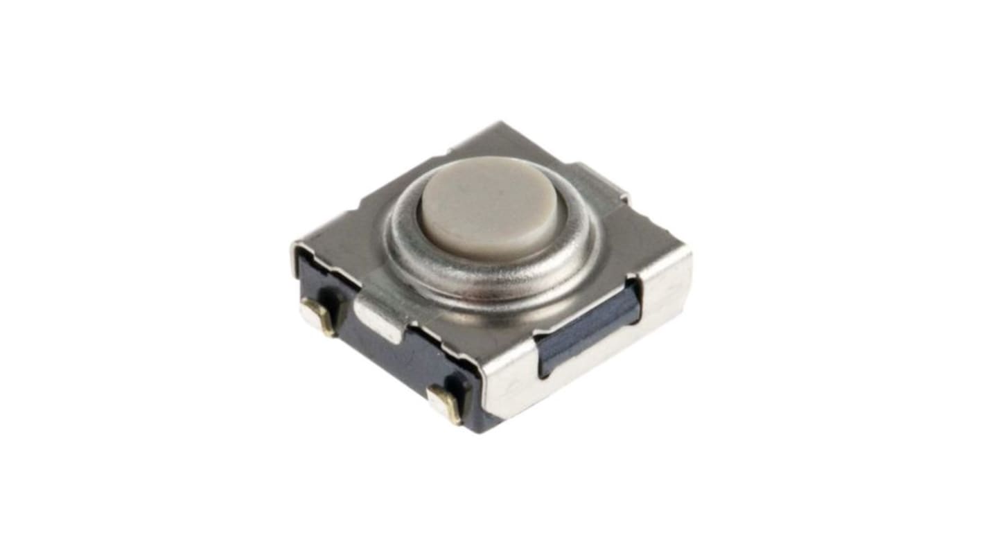 Omron IP67 Ivory Plunger Tactile Switch, SPST 50 mA 1.1mm Surface Mount