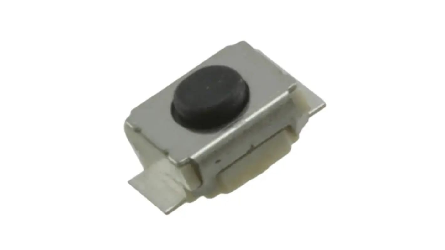 Omron IP40 Black Plunger Tactile Switch, SPST 50 mA 0.4mm Surface Mount