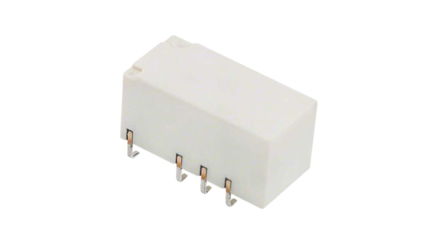 Relè di segnale Omron, DPDT, 1A, bobina 5V cc, SMD