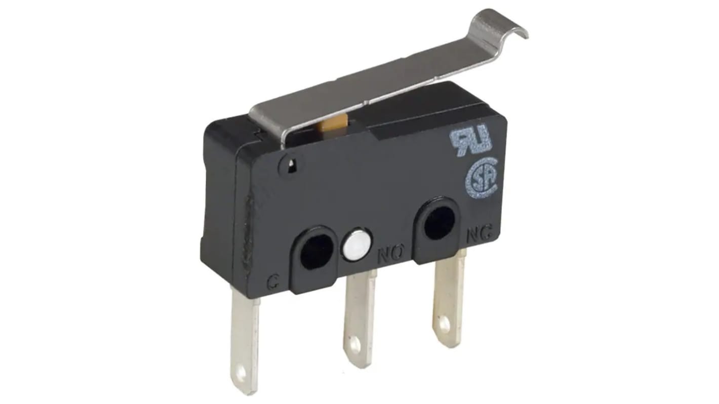 Microinterruttore ultraminiaturizzato, Omron, SPDT, 5 A, IP40, Attacco rapido