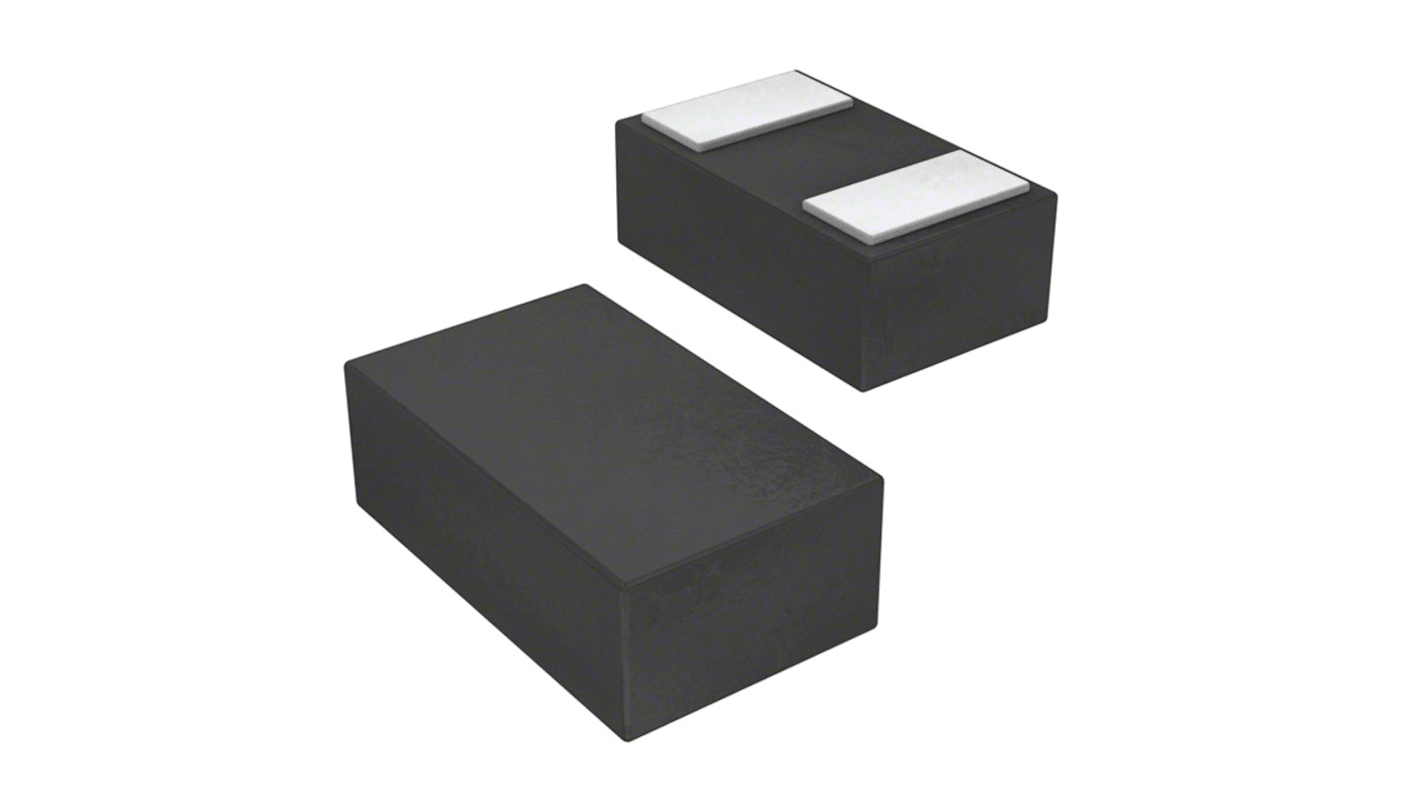 onsemi PIN二极管, 单路, 最大正向电流100mA, 最大反向电压80V, 用于射频衰减器，射频开关, 2引脚, X3DFN2封装