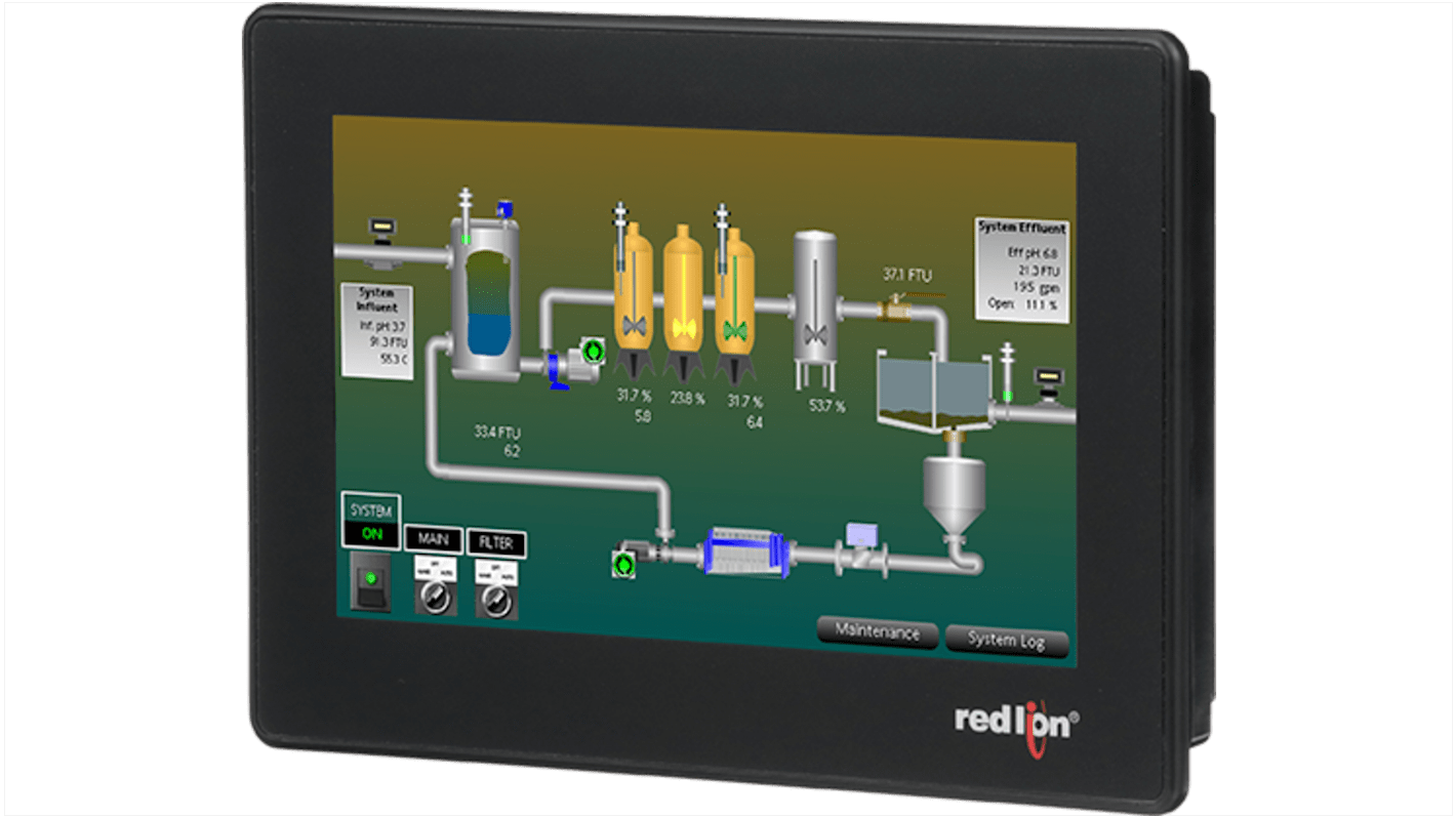 Red Lion CR3000 Series TFT Touch Screen HMI - 7 in, TFT Display