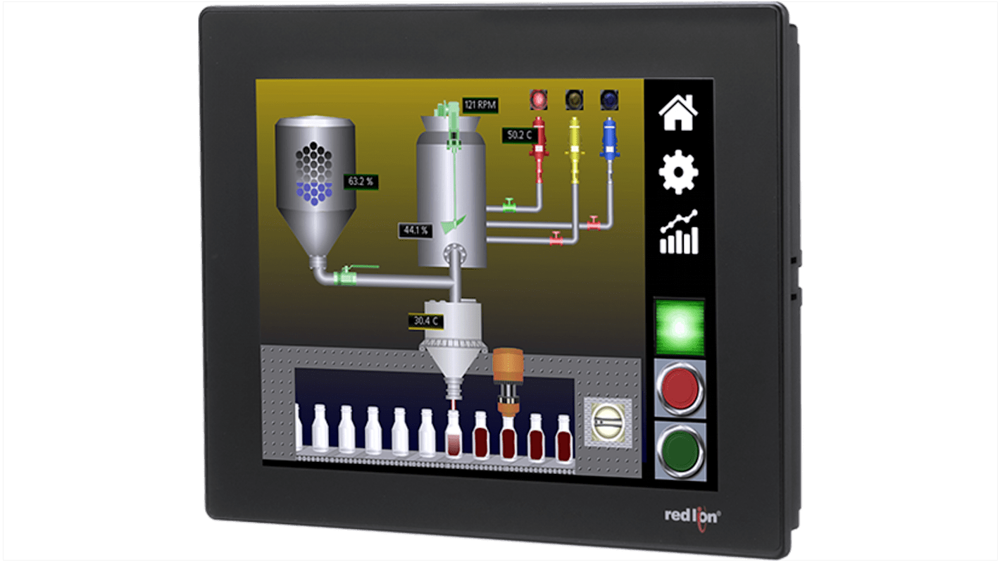 Pantalla táctil HMI Red Lion CR3000 TFT de 10,4", TFT