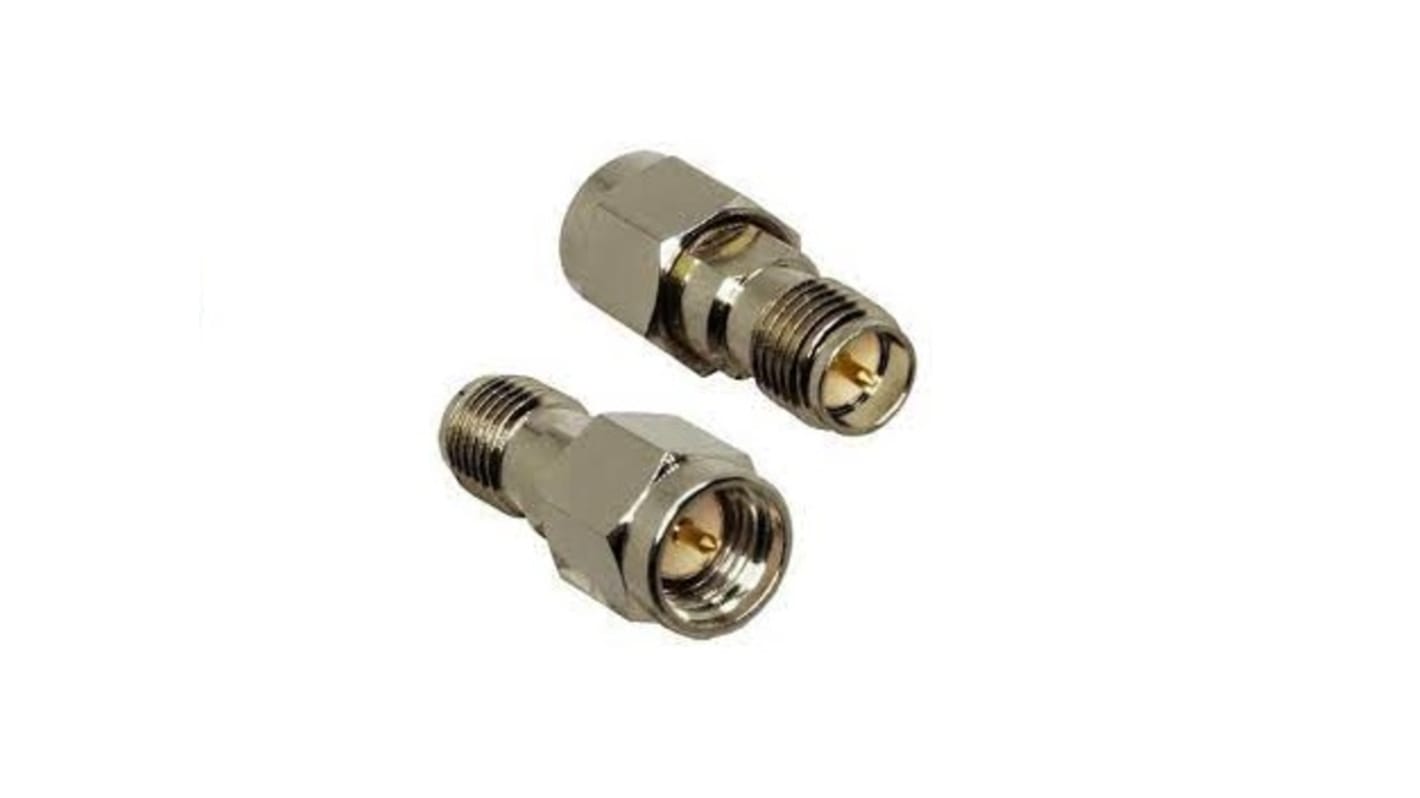 Linx Straight Coaxial Adapter SMA Plug to R-SMA Plug