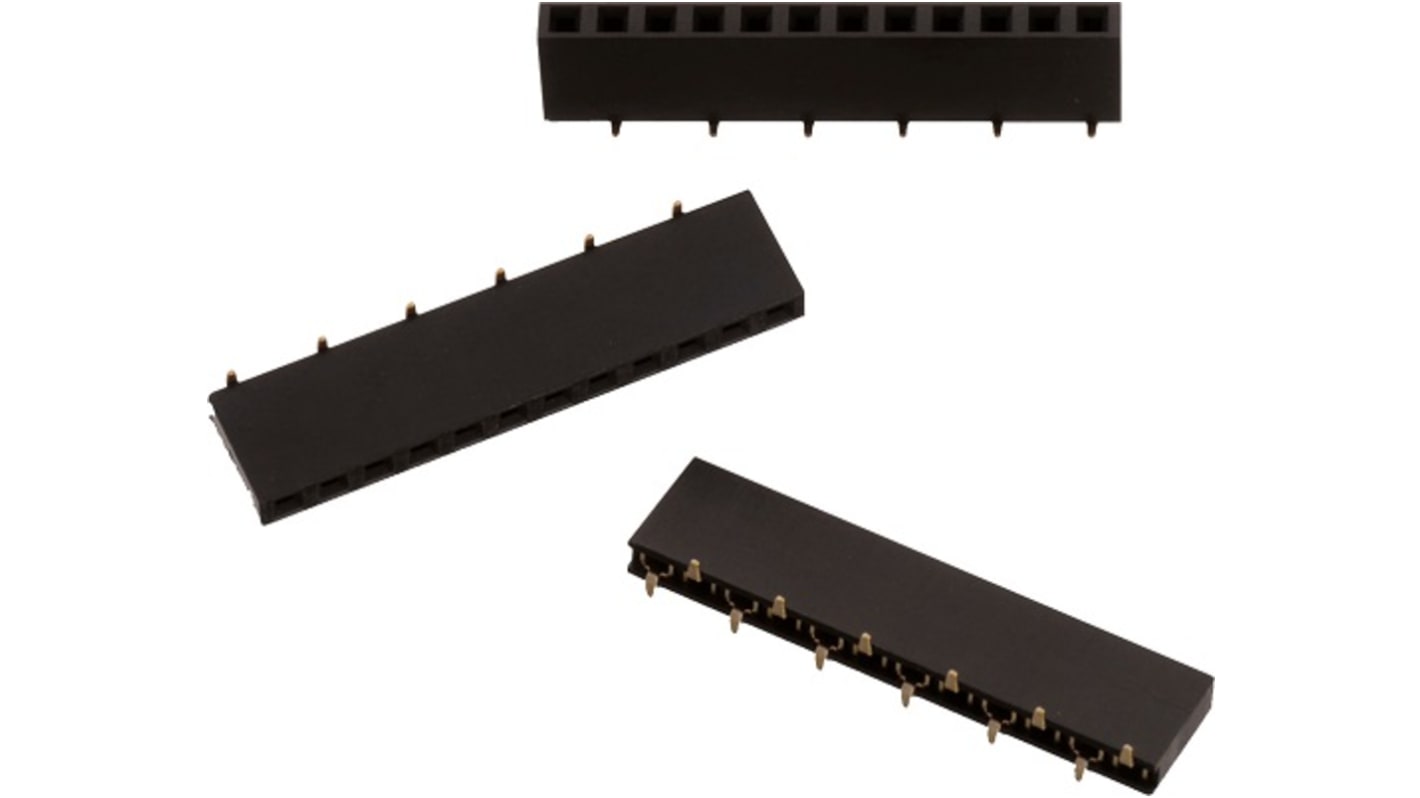 Wurth Elektronik 基板接続用ソケット, 10 Pin 1 列 2.54mm ピッチ