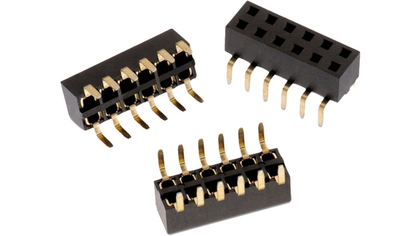 Gniazdo PCB 8 -pinowe 2 -rzędowe raster: 2.54mm Wejście od spodu