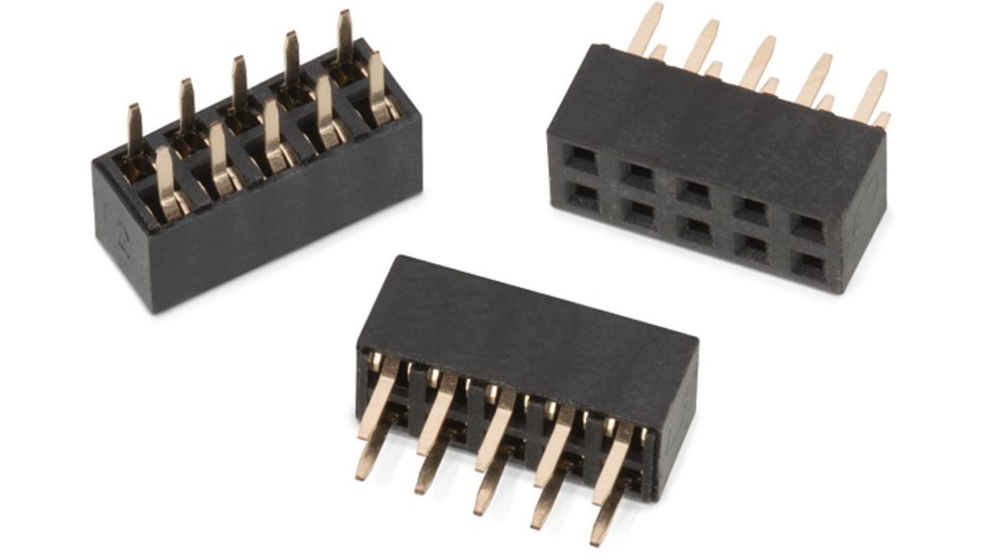 Gniazdo PCB 10 -pinowe 2 -rzędowe raster: 2mm Proste