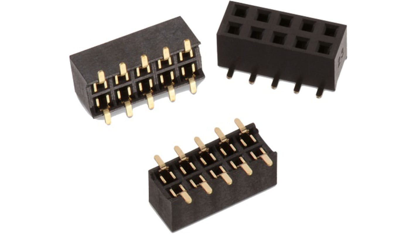 Wurth Elektronik 10p双排排母 直向, 2mm间距, WR-PHD系列