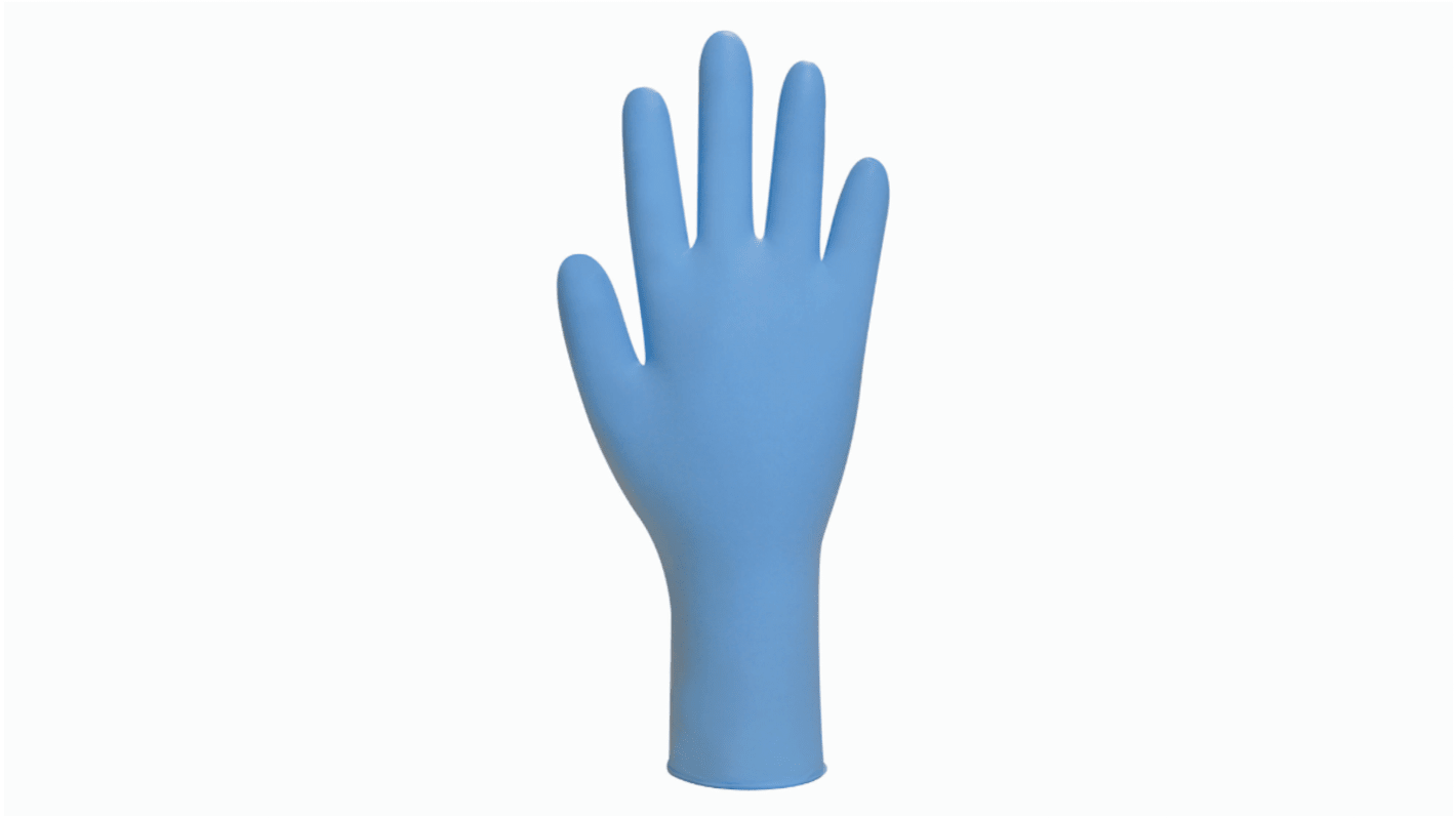 BM Polyco Blue Powder-Free Nitrile Disposable Gloves, Size XL, Food Safe, 100 per Pack