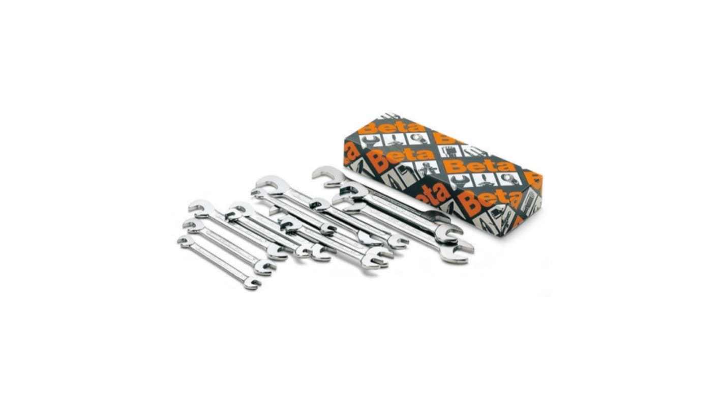BETA 13-Piece Double Ended Open Spanner, 4.5 mm, 4 mm, 5.5 mm, 5 mm, 6 mm, 7 mm, 8 mm, 9 mm, 10 mm, 11 mm, 12 mm, 13