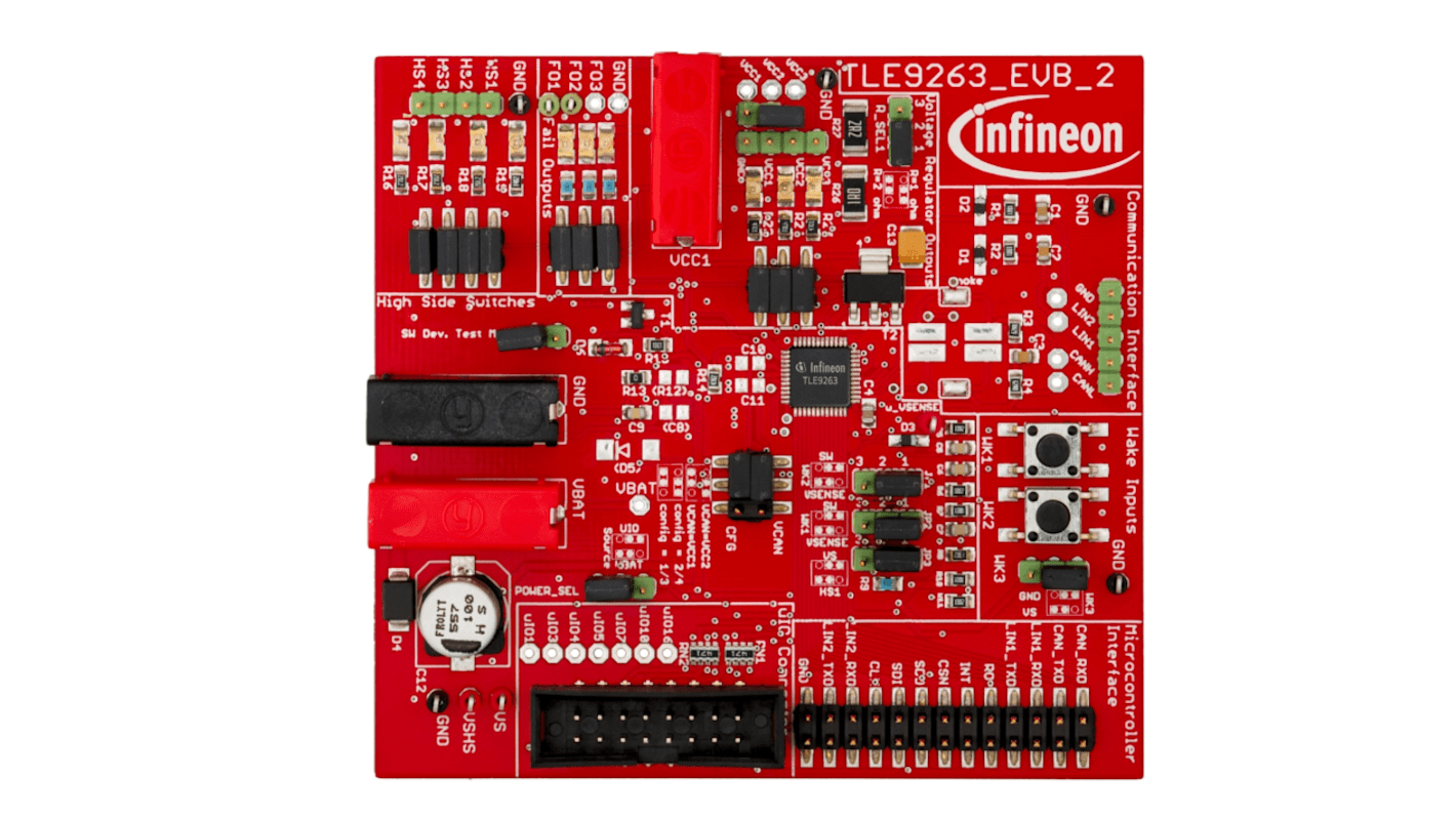 Placa de evaluación Regulador de tensión multicanal Infineon MID-RANGE SBC board - MIDRANGESBCBOARDTOBO1