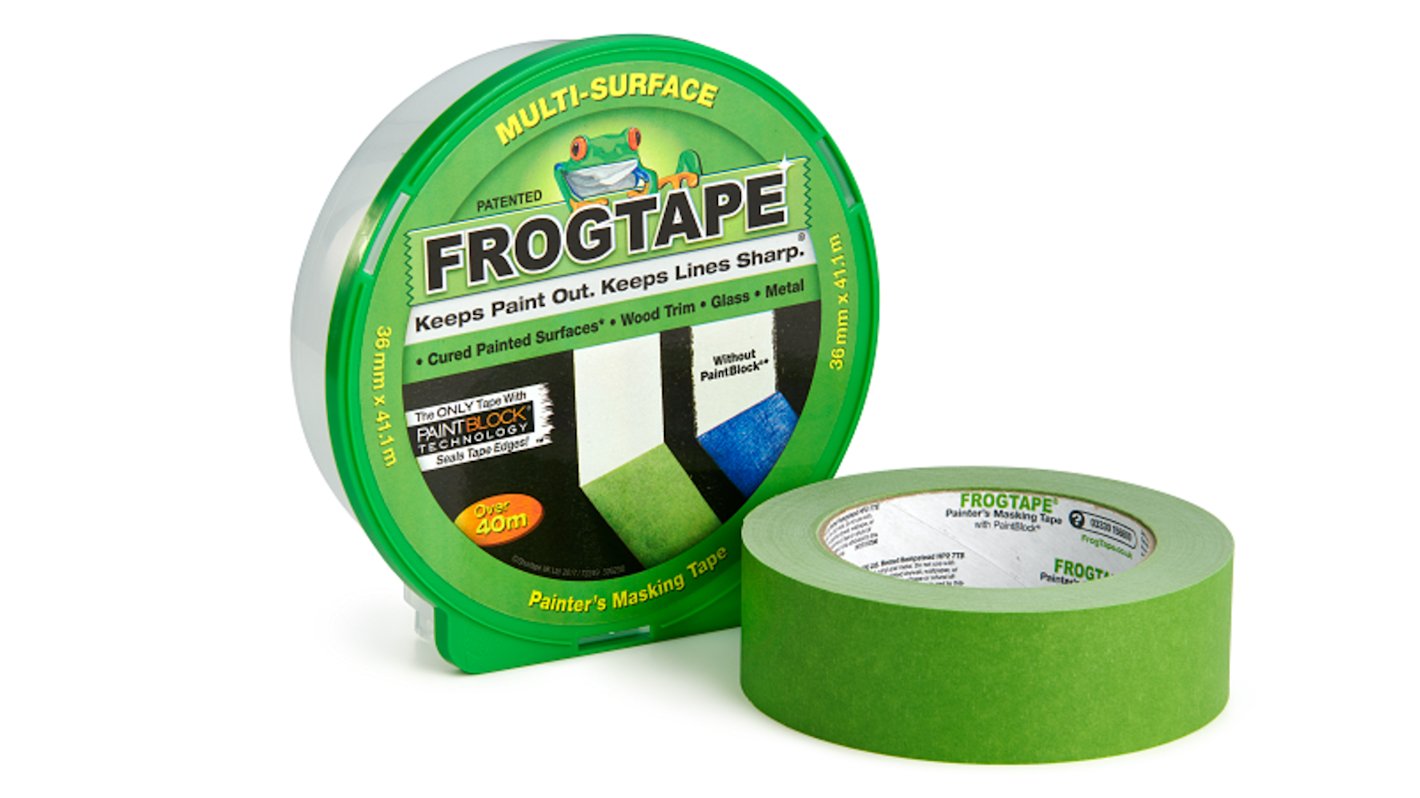 FROGTAPE 绿色美纹纸, 36mm宽 x 41.1m长, 纸衬底, 丙烯酸粘胶, 155874