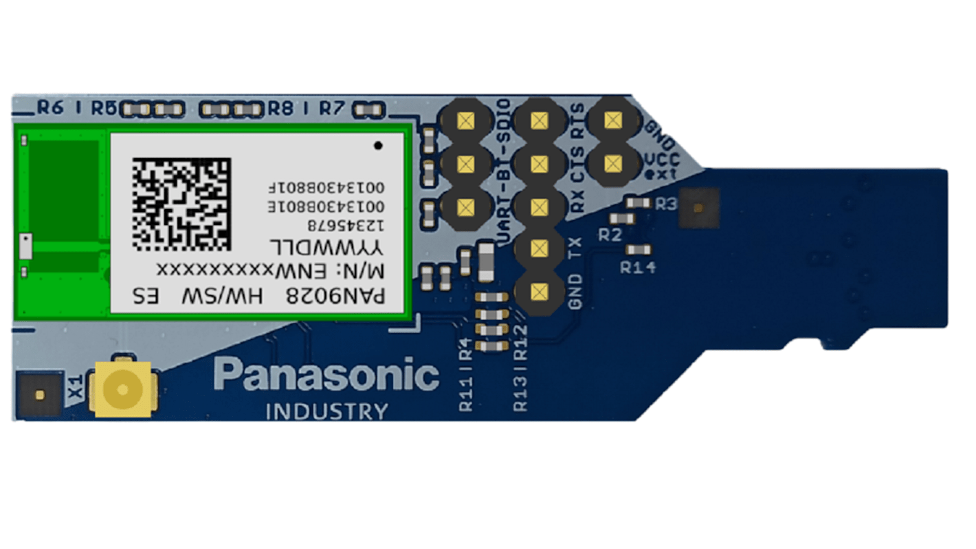 Kit d Panasonic ENWF9408AVEF 2.4 GHz IEEE Std. 802.11 b/g Chiffrement AES 802.11i, CCMP GPIO, SDIO, UART 3.3V