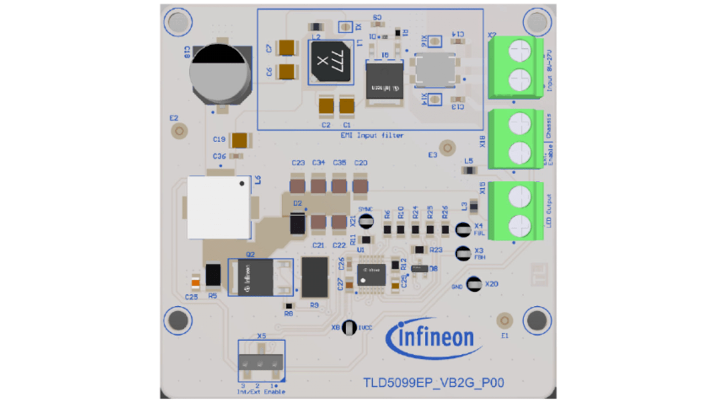 Infineon TLD5099EP-VB2G EVALK, 升压控制器 评估测试板, TLD5099EP芯片