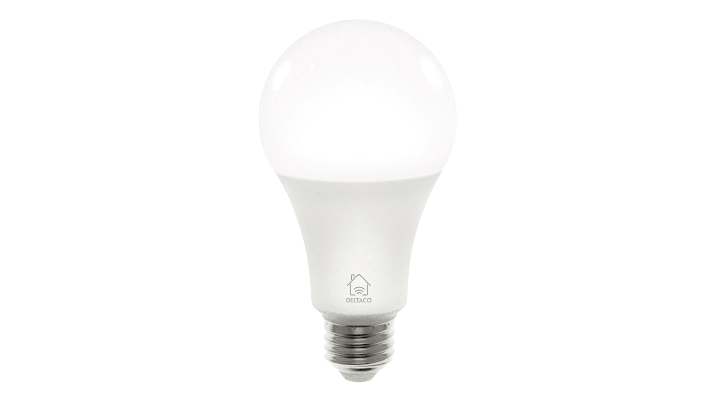 Deltaco Smart Glühbirne 9 W mit E27 Sockel, Weiß, dimmbar