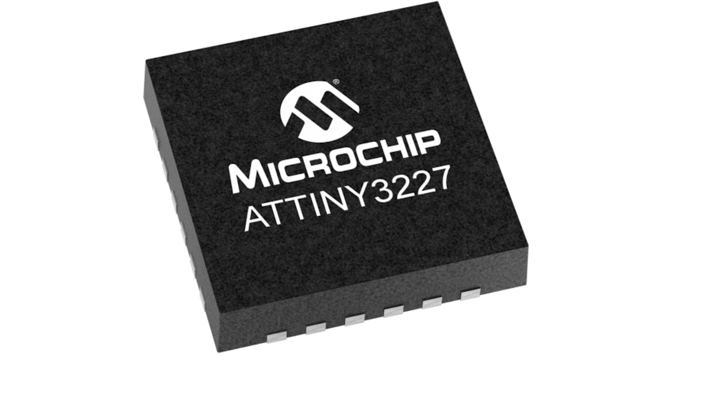 Microchip AVR CPU, AVR Microcontroller, 20MHz, 32 kB Flash, 24-Pin VQFN