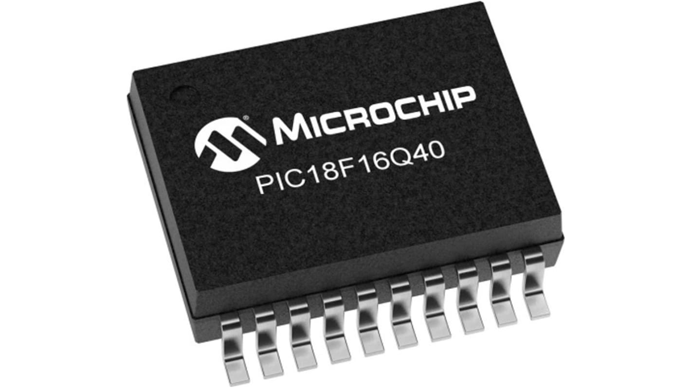 Microchip PIC18F16Q40-I/SS PIC Microcontroller, PIC18, 20MHz, 32 kB Flash, 20-Pin SSOP