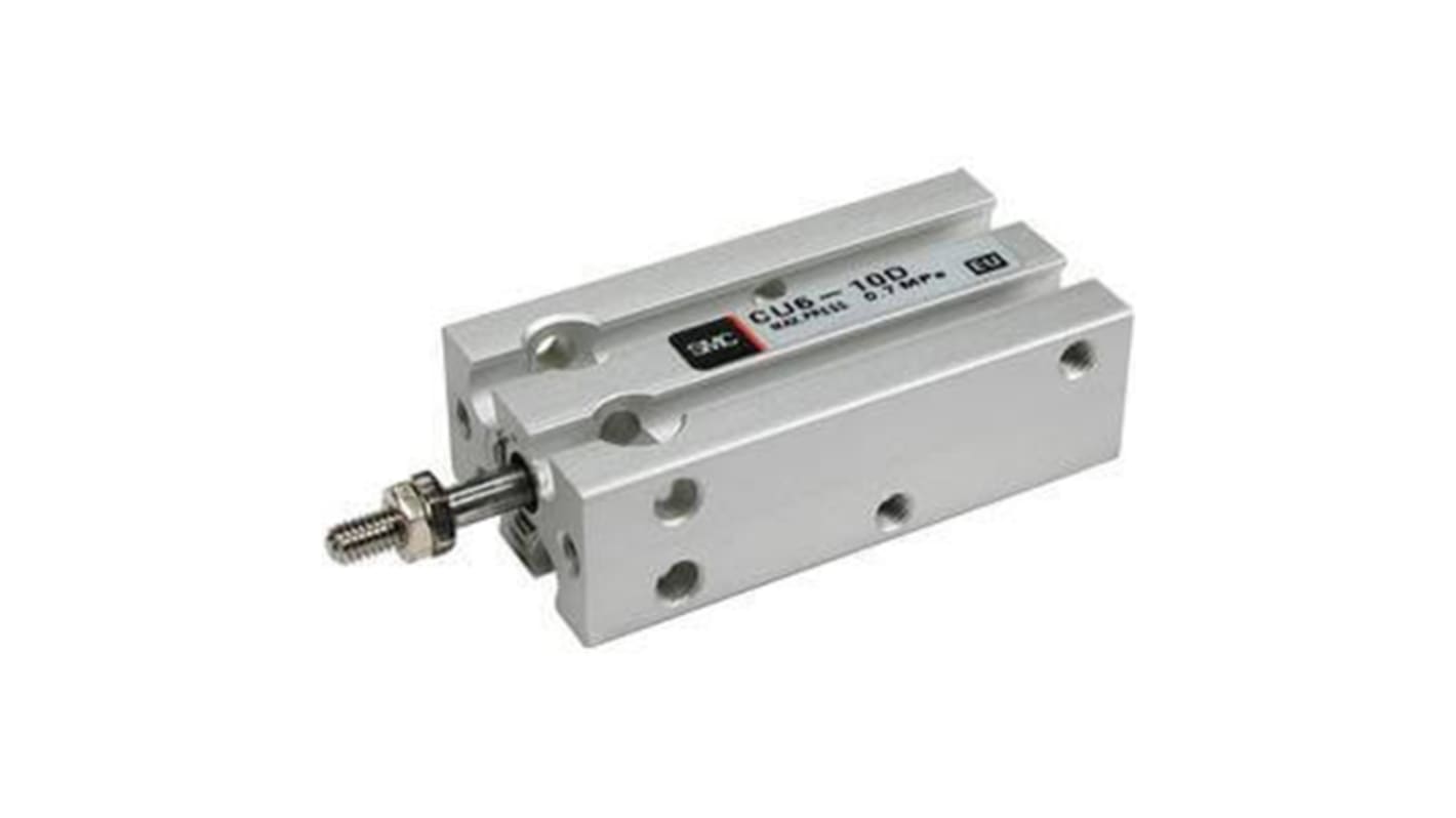 SMC Double Acting Cylinder - 6mm Bore, 10mm Stroke, CDU Series, Double Acting