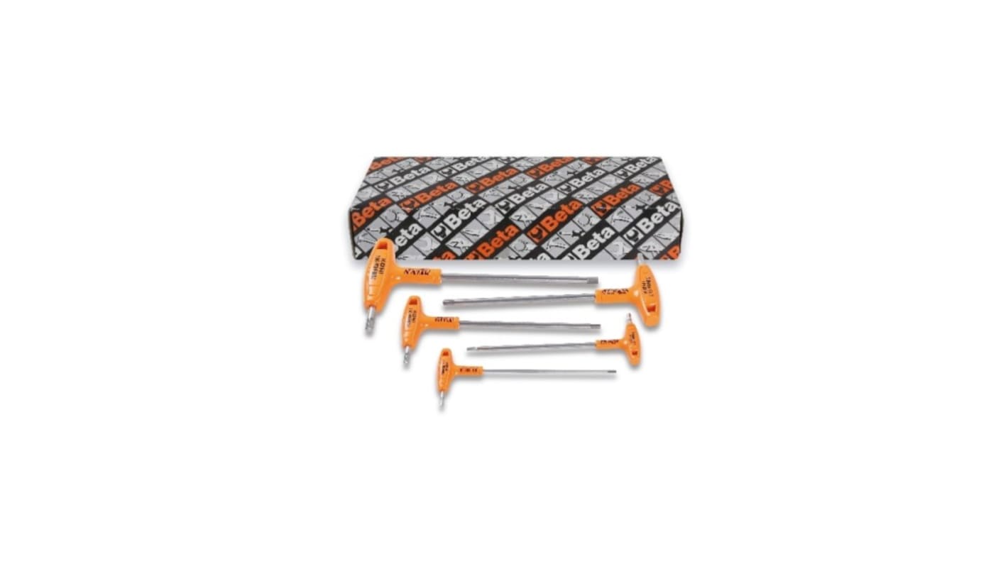BETA 5 piece T Shape Metric Hex Key Set, 2.5mm