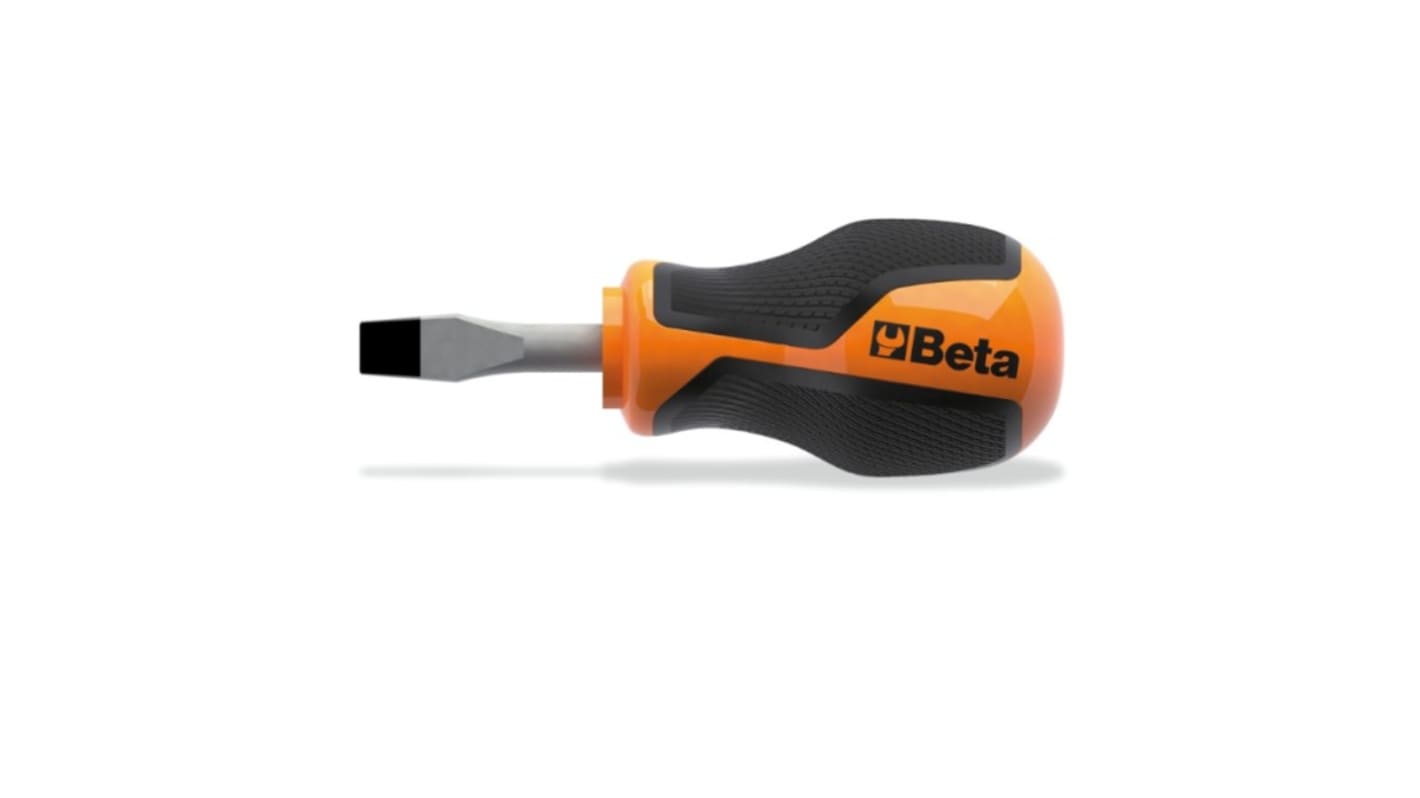 BETA Stubby Screwdriver, 6.5 mm Tip, 30 mm Blade, 87 mm Overall
