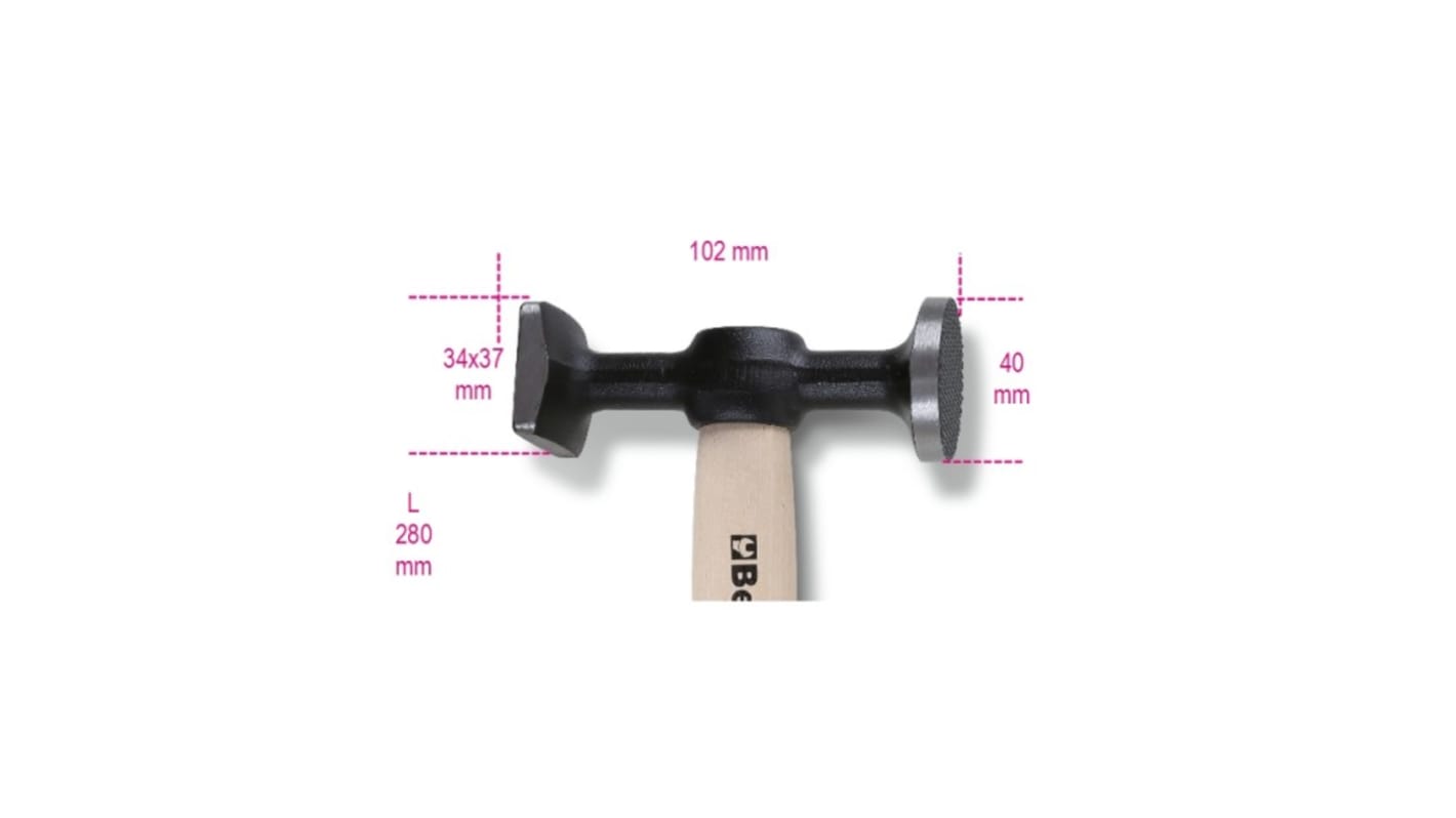 BETA Steel Claw Hammer with Wood Handle, 354g