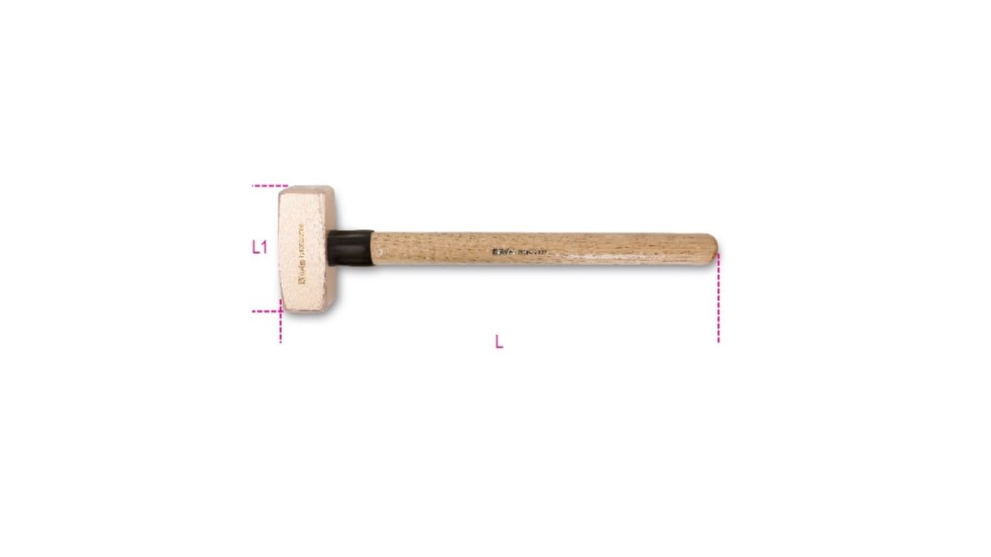 Martello BETA, peso 1.8kg, manico in Legno, lunghezza 400 mm
