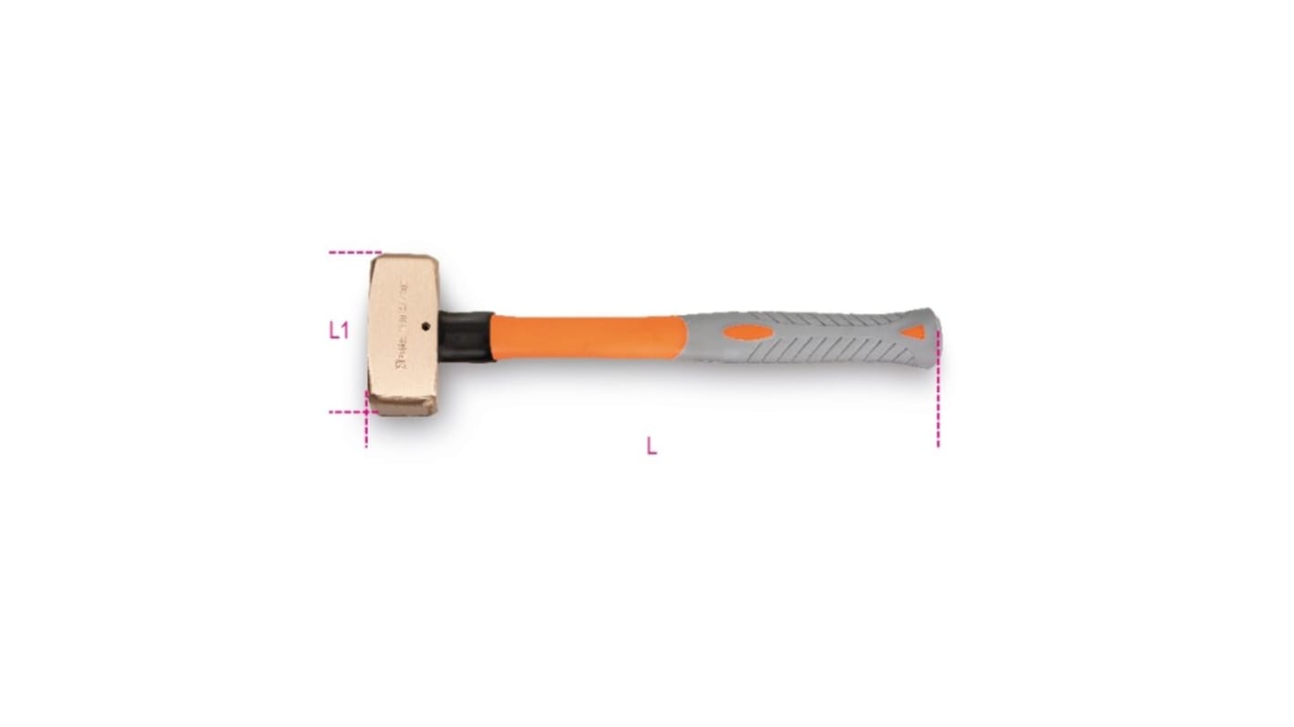 BETA Beryllium Copper Mason Club Hammer with Fibreglass Handle, 1.5kg