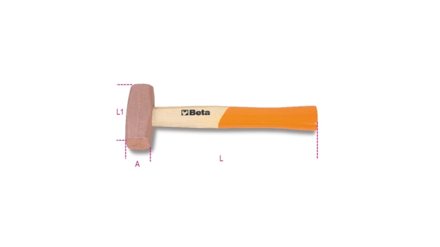 BETA Copper Copper Head Hammer with Wood Handle, 400g