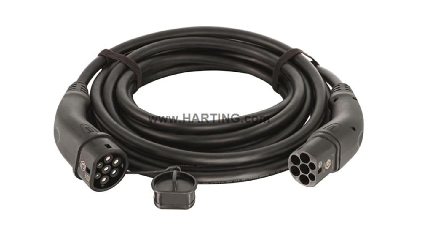 Kabel do ładowania pojazdów elektrycznych, 32A, HARTING, dł. kabla 5m