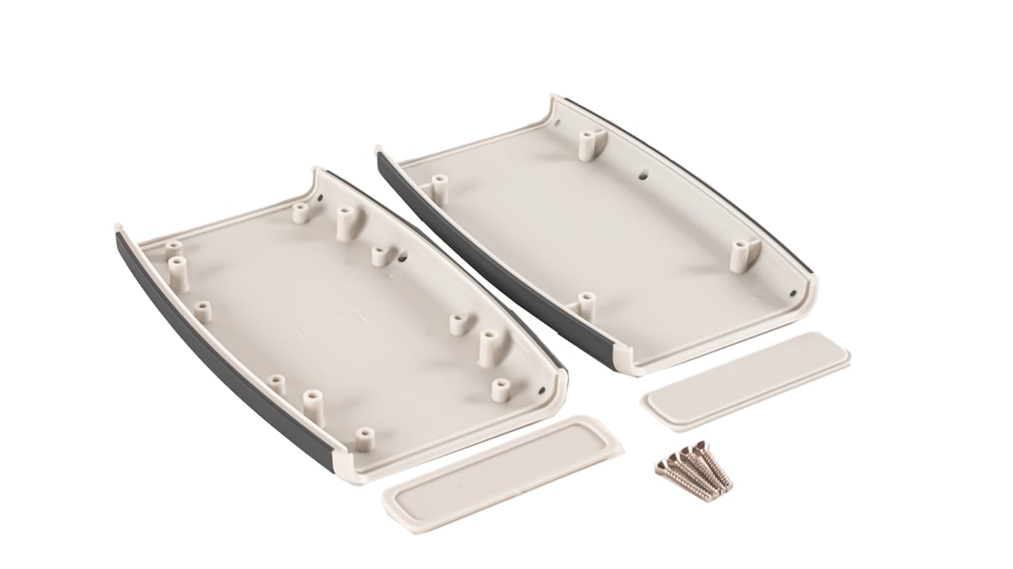 Hammond 1553 Series Grey Plastic Hand Held Enclosure, Integral Battery Compartment, IP54, 147 x 89 x 25mm