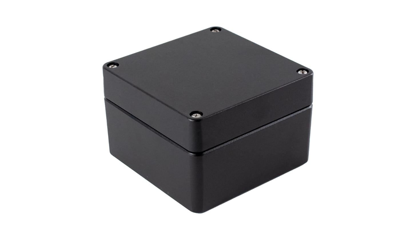 Hammond 1590Z Series Black Die Cast Aluminium Alloy General Purpose Enclosure, IP68, 140 x 140 x 91mm