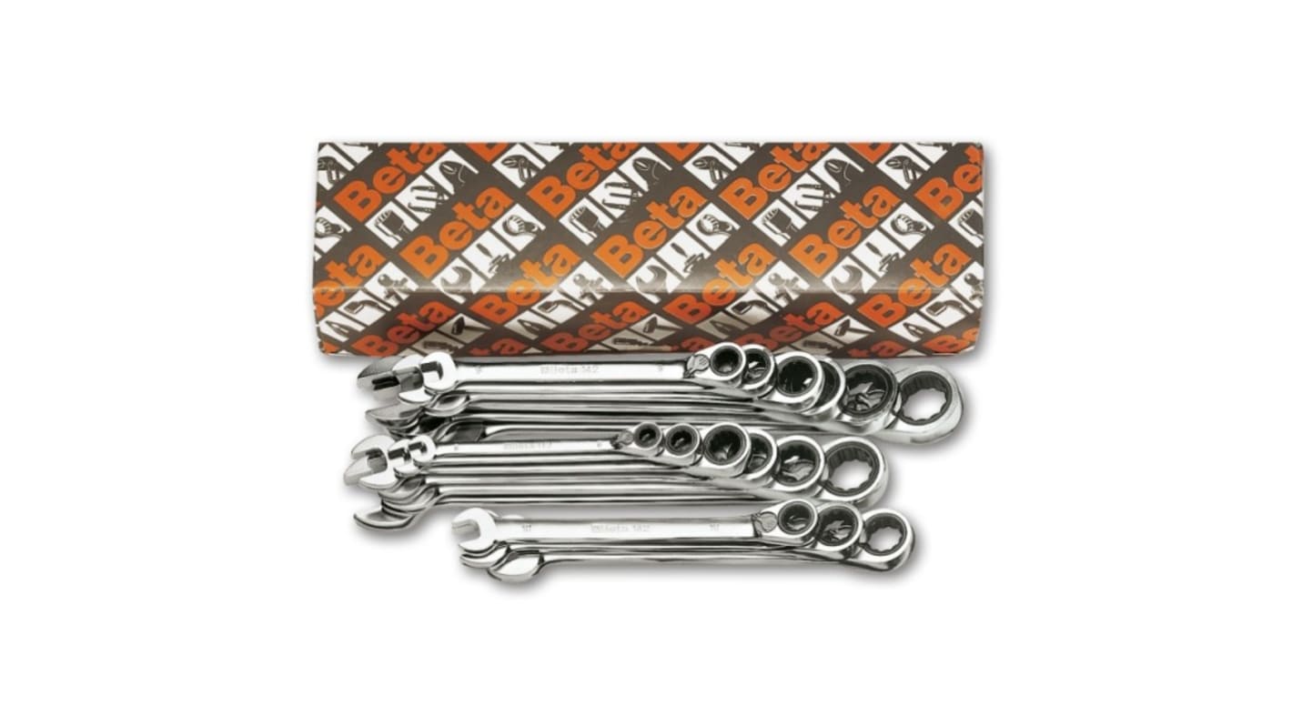 BETA 19-Piece Ratchet Spanner Set, 6 mm, 7 mm, 8 mm, 9 mm, 10 mm, 11 mm, 12 mm, 13 mm, 14 mm, 15 mm, 16 mm, 17 mm, 18