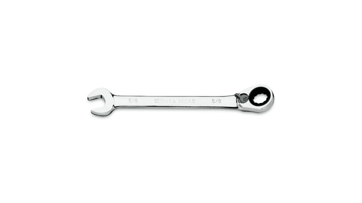 BETA Combination Ratchet Spanner, 1/2in, Imperial, , , 180 mm Overall