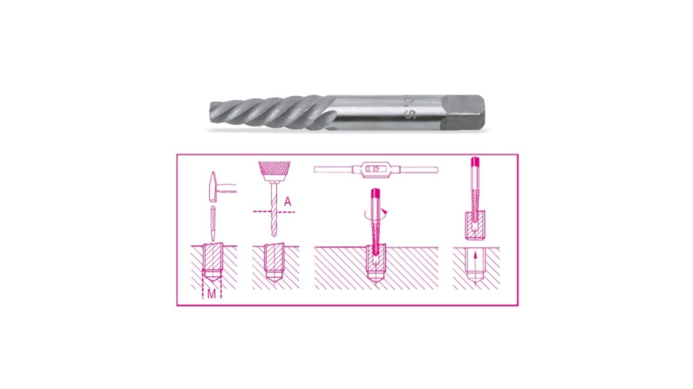 BETA 1 piece Chrome Vanadium Screw Extractor