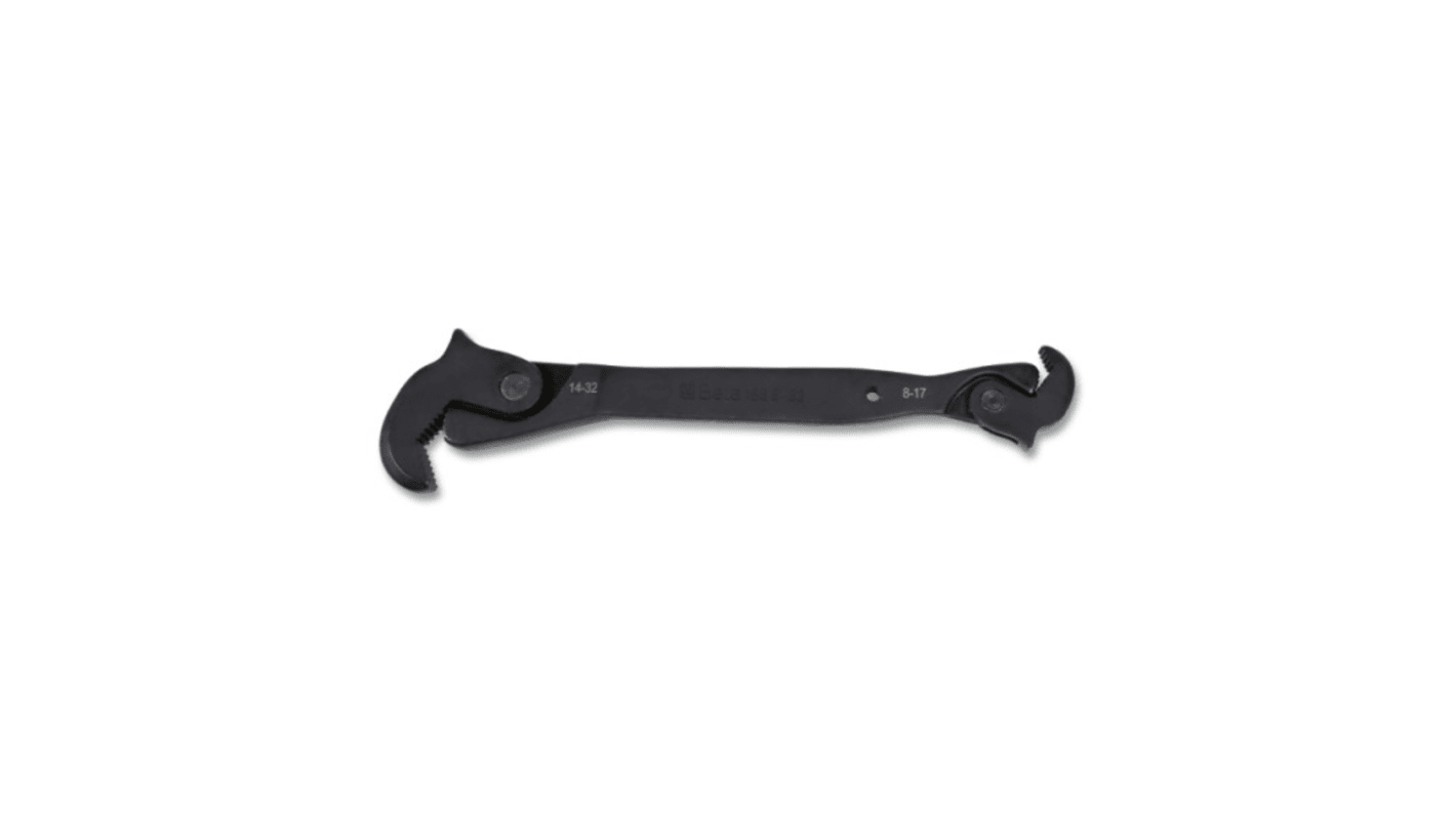 BETA Pipe Wrench, 260 mm Overall, 8 → 32mm Jaw Capacity, Straight Handle