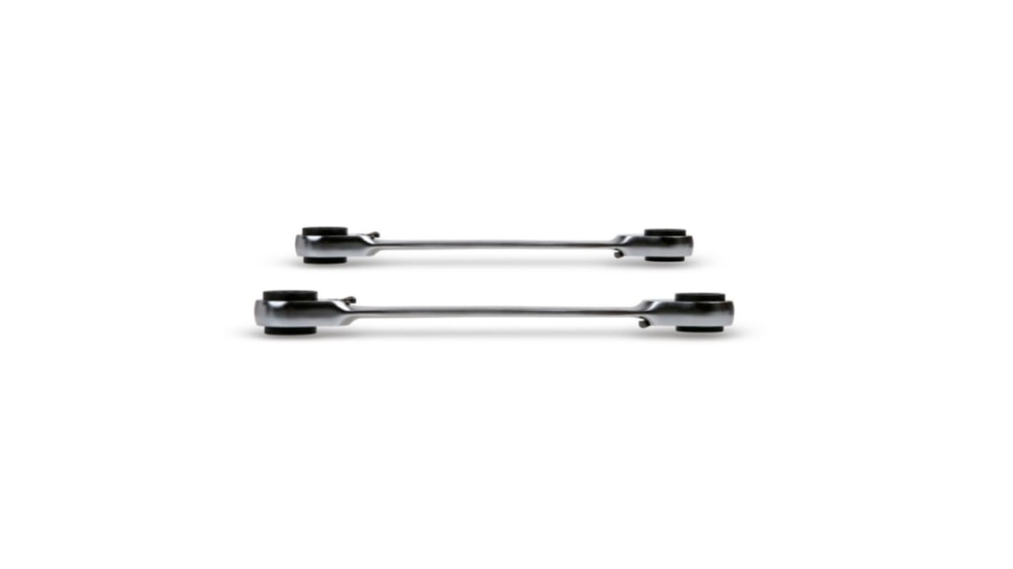 BETA 2-Piece Ratchet Spanner Set, 8 x 10/12 x 13 mm, 16 x 17/18 x 19 mm, Chrome Vanadium