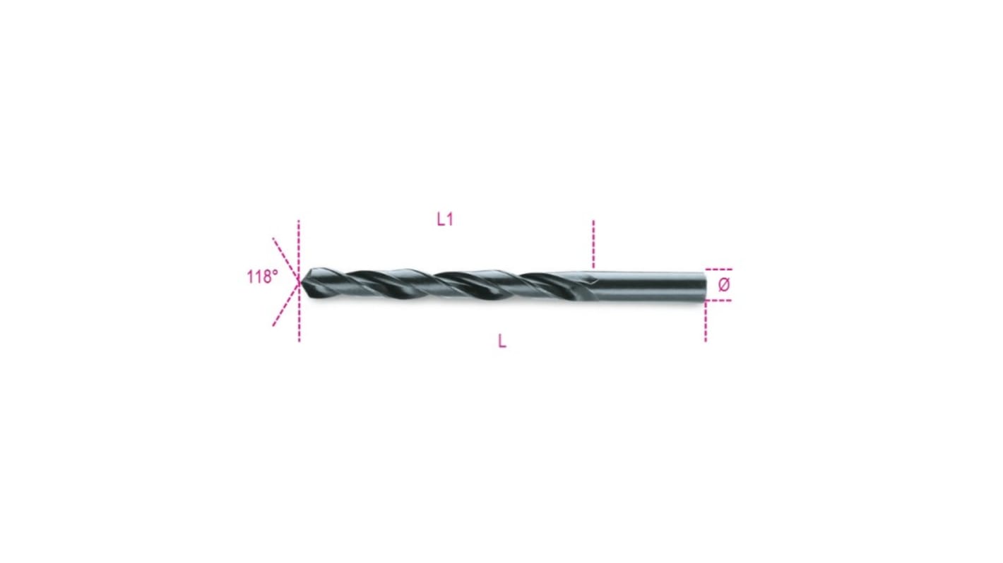 BETA 410 Series HSS Twist Drill Bit for Metal, 4.5mm Diameter, 80 mm Overall