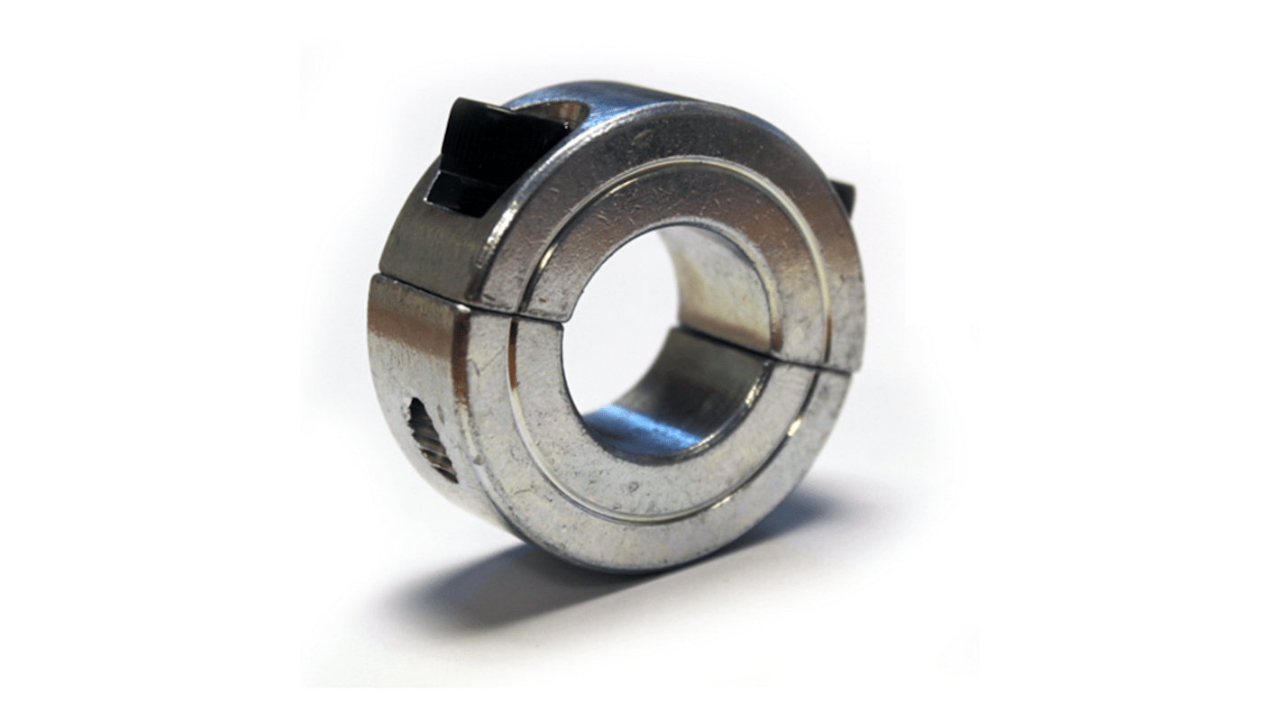 RS PRO Shaft Collar, Two Piece, Clamp Screw, Bore 40mm, OD 60mm, W 15mm, Steel
