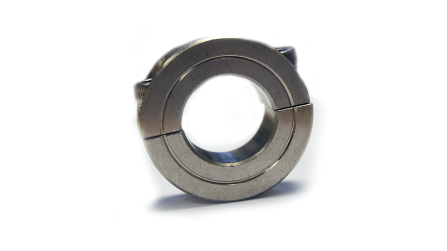 RS PRO Shaft Collar, Two Piece, Clamp Screw, Bore 40mm, OD 60mm, W 15mm, Stainless Steel