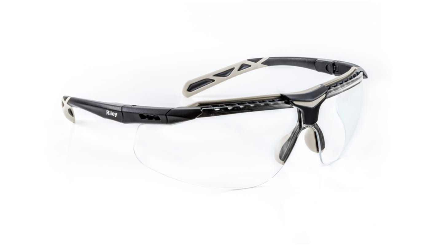 Occhiali di protezione anti appannamento Riley FLUX con lenti col. Trasparente, Protezione UV, Resistenti ai graffi